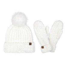 Load image into Gallery viewer, Cozy Yarn C.C Hat and Mitten Set
