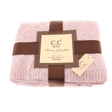 Load image into Gallery viewer, Heathered Knit C.C Throw Blanket
