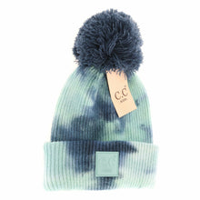Load image into Gallery viewer, Kids&#39; Tie Dye Pom C.C Beanie
