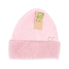 Load image into Gallery viewer, C.C Rhinestone Net Cuff Beanie
