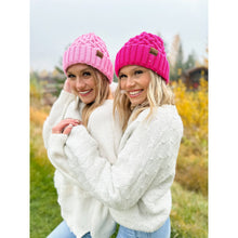 Load image into Gallery viewer, Lattice Knit Cuff C.C Beanie
