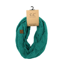 Load image into Gallery viewer, Solid Cable Knit CC Infinity Scarf
