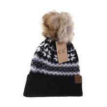 Load image into Gallery viewer, Fair Isle Print C.C Beanie
