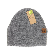 Load image into Gallery viewer, Mohair Feel Wide Cuff C.C Beanie
