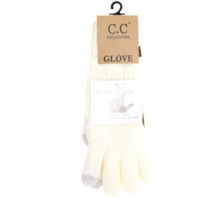 Load image into Gallery viewer, Women&#39;s Knit CC Gloves with Fuzzy Lining
