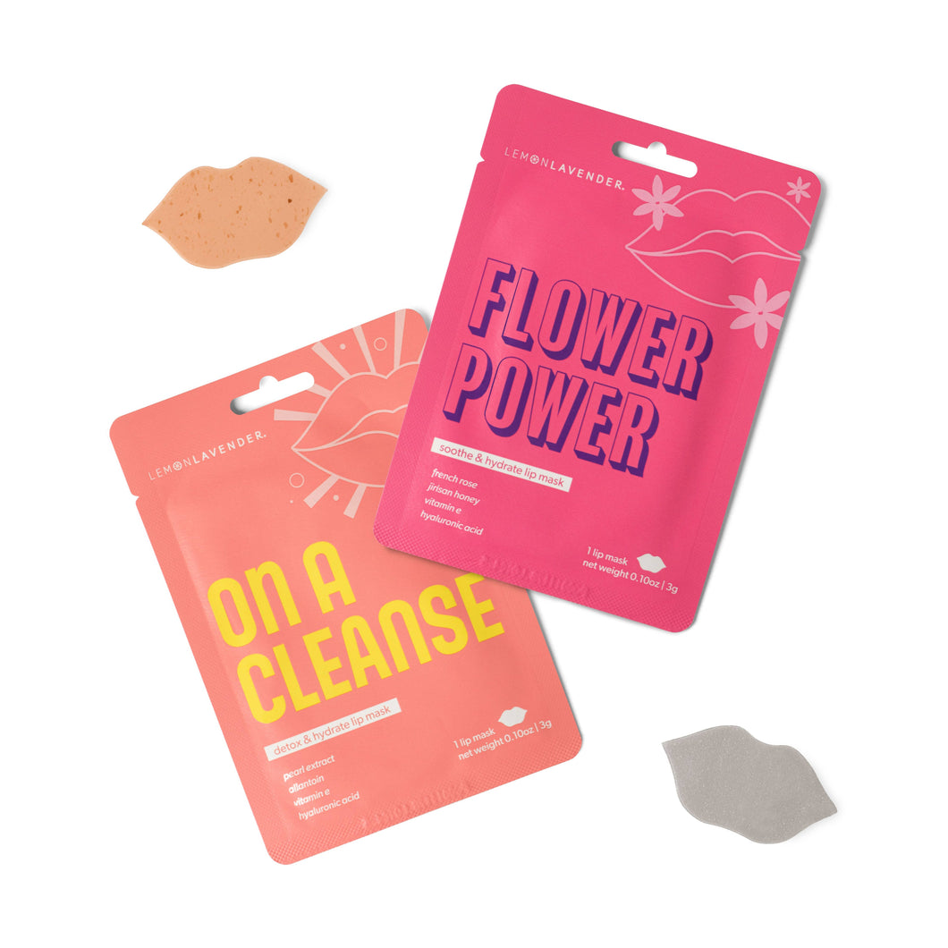 Lemon Lavender Pucker Up Hydrogel Lip Mask Open Stock