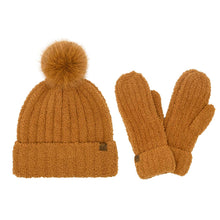 Load image into Gallery viewer, Cozy Yarn C.C Hat and Mitten Set
