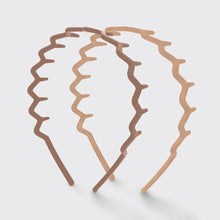 Load image into Gallery viewer, Recycled Plastic Zig Zag Headband 2pc - Neutral

