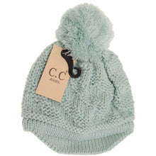 Load image into Gallery viewer, Baby Brim Beanie Hat with Pom
