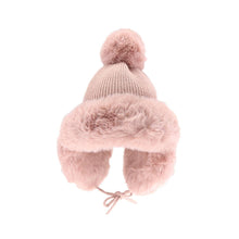 Load image into Gallery viewer, Thick Knitted Trapper Pom C.C Beanie
