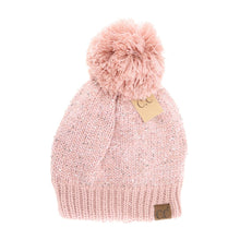 Load image into Gallery viewer, Fuzzy Lined Scatter Sequin Pom C.C Beanie
