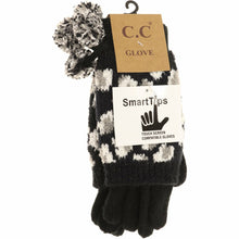 Load image into Gallery viewer, Leopard Print Cuffed CC Gloves with Pom
