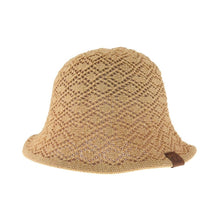 Load image into Gallery viewer, Diamond Lace Knitted Reversible C.C Cloche Bucket Hat
