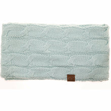Load image into Gallery viewer, Fuzzy Lined Solid Cable Knit CC Infinity Scarf
