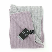 Load image into Gallery viewer, CC Exclusive-Black Label Two Tone Ribbed Knit Infinity Scarv
