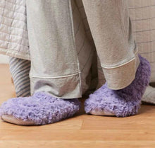 Load image into Gallery viewer, Warmies Curly Purple Slippers
