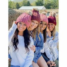 Load image into Gallery viewer, Fuzzy Lined Fur Pom CC Beanie
