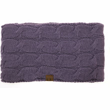 Load image into Gallery viewer, Fuzzy Lined Solid Cable Knit CC Infinity Scarf
