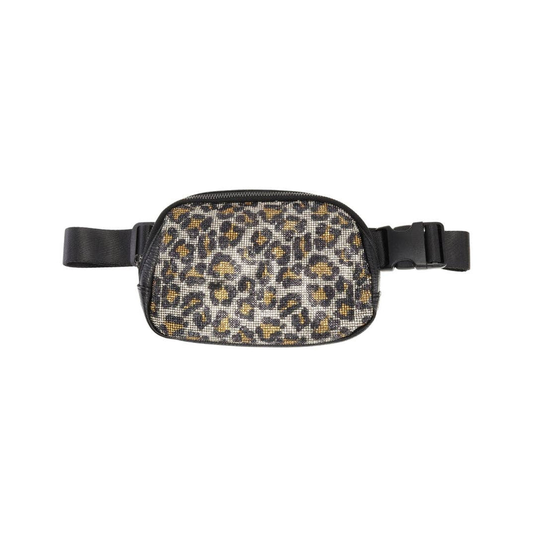 Animal Print Rhinestone Women's C.C Belt Bag