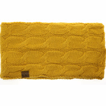 Load image into Gallery viewer, Fuzzy Lined Solid Cable Knit CC Infinity Scarf
