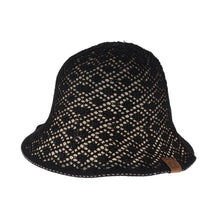 Load image into Gallery viewer, Diamond Lace Knitted Reversible C.C Cloche Bucket Hat
