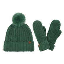 Load image into Gallery viewer, Cozy Yarn C.C Hat and Mitten Set
