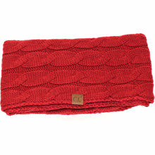 Load image into Gallery viewer, Fuzzy Lined Solid Cable Knit CC Infinity Scarf
