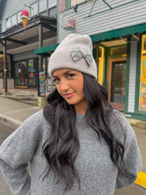 Load image into Gallery viewer, Rhinestone Bow Cuff C.C Beanie
