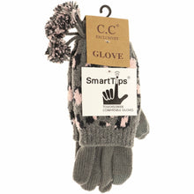 Load image into Gallery viewer, Leopard Print Cuffed CC Gloves with Pom
