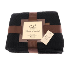 Load image into Gallery viewer, Heathered Knit C.C Throw Blanket
