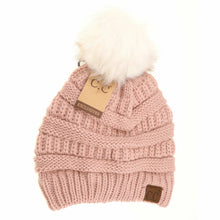 Load image into Gallery viewer, Classic Matching Fur Pom CC Beanie
