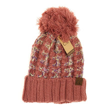 Load image into Gallery viewer, C.C Ombre Double Slipstitch Pom Beanie
