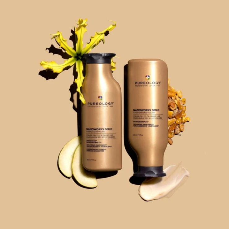 2025 Pureology Nanoworks Gold in Gold Window Ribbon Box
