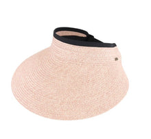 Load image into Gallery viewer, C.C Heather Straw Visor Sunhat
