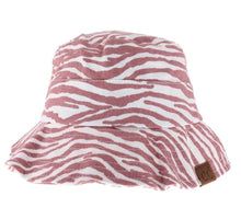 Load image into Gallery viewer, C.C Zebra Print Bucket Hat
