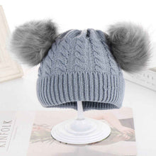Load image into Gallery viewer, Kid Winter Pom-Pom Hat
