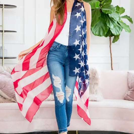 Patriotic American Flag Cardigan