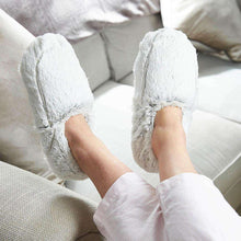Load image into Gallery viewer, Warmies Spa Slippers- Gray Marshmallow
